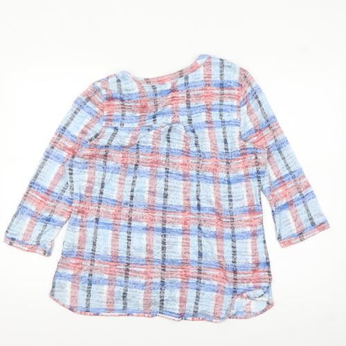 Marks and Spencer Women's Multicoloured Check Tunic Blouse UK 16