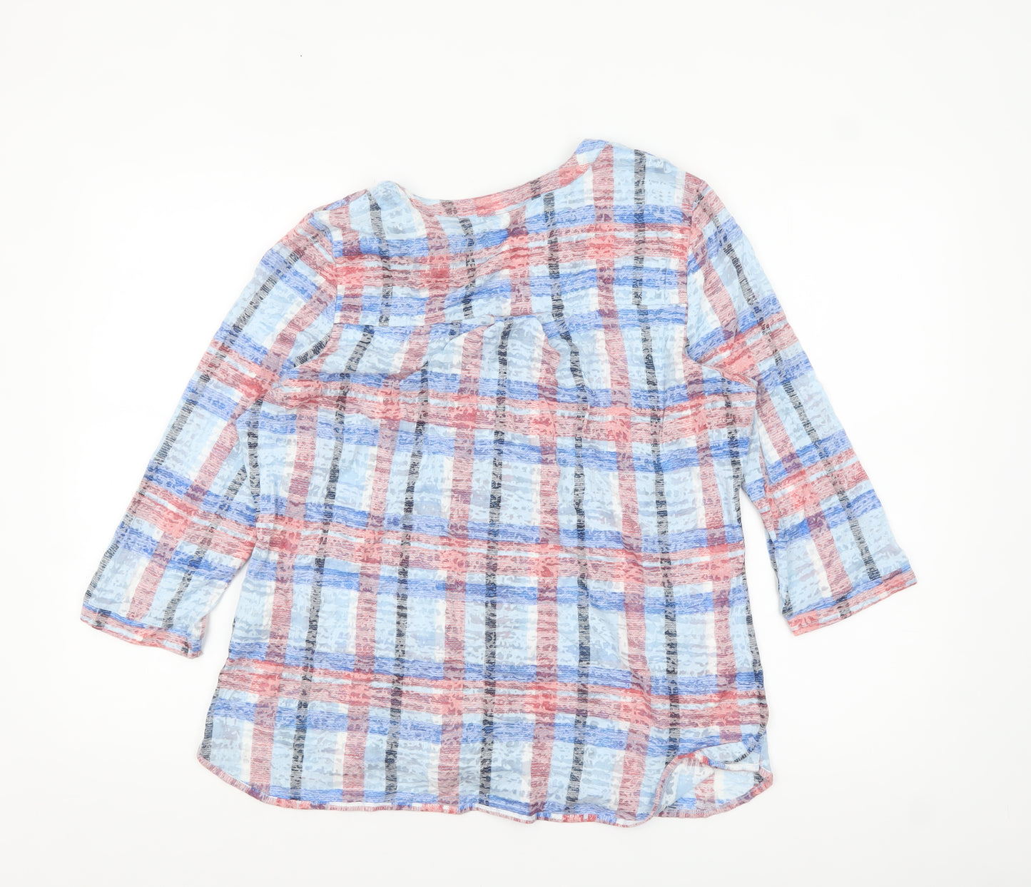 Marks and Spencer Women's Multicoloured Check Tunic Blouse UK 16