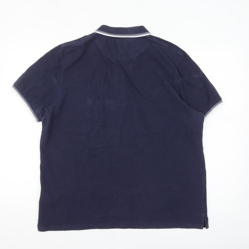 Lyle & Scott Men's Blue XL Cotton Polo Shirt Classic Logo Style