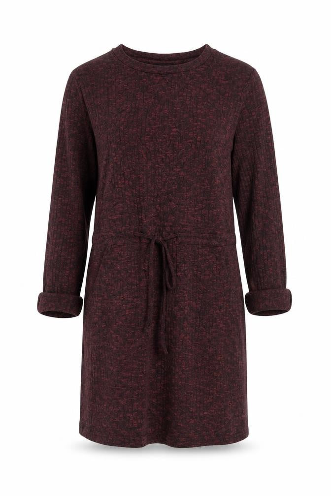 New Look Women’s Red Knit Shift Belted Dress Size 12