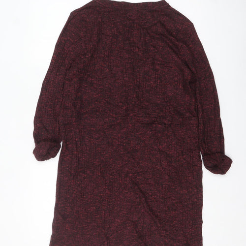 New Look Women’s Red Knit Shift Belted Dress Size 12