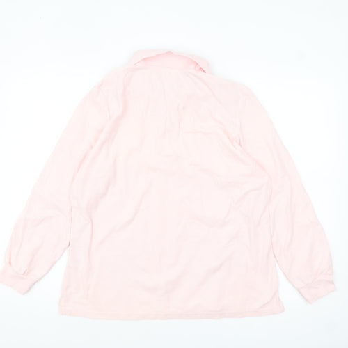 Damart Women's Pink Collared Long Sleeve Polo Shirt UK L 18/20