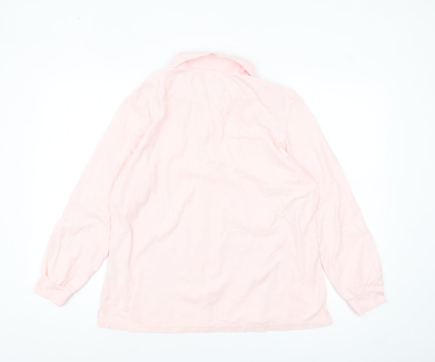 Damart Women's Pink Collared Long Sleeve Polo Shirt UK L 18/20