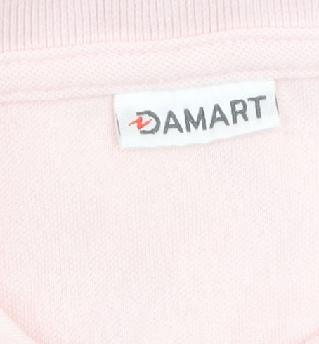 Damart Women's Pink Collared Long Sleeve Polo Shirt UK L 18/20