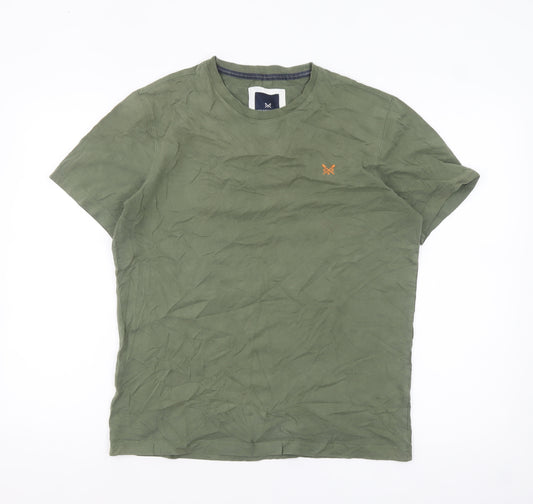 Crew Clothing Company Men's Green M Crew Neck Cotton T-Shirt