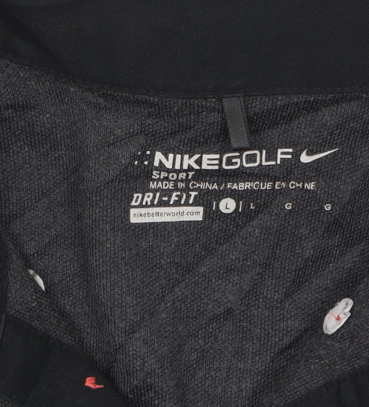 Nike Golf Dri-FIT Grey Men's L Polo Shirt Short Sleeve Logo