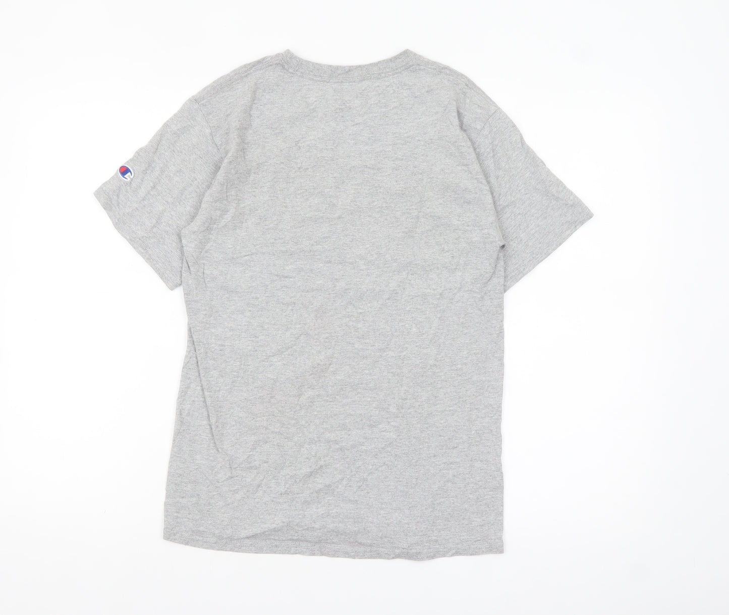 Champion Men's Grey Crew Neck Brown University Graphic T-Shirt Size S