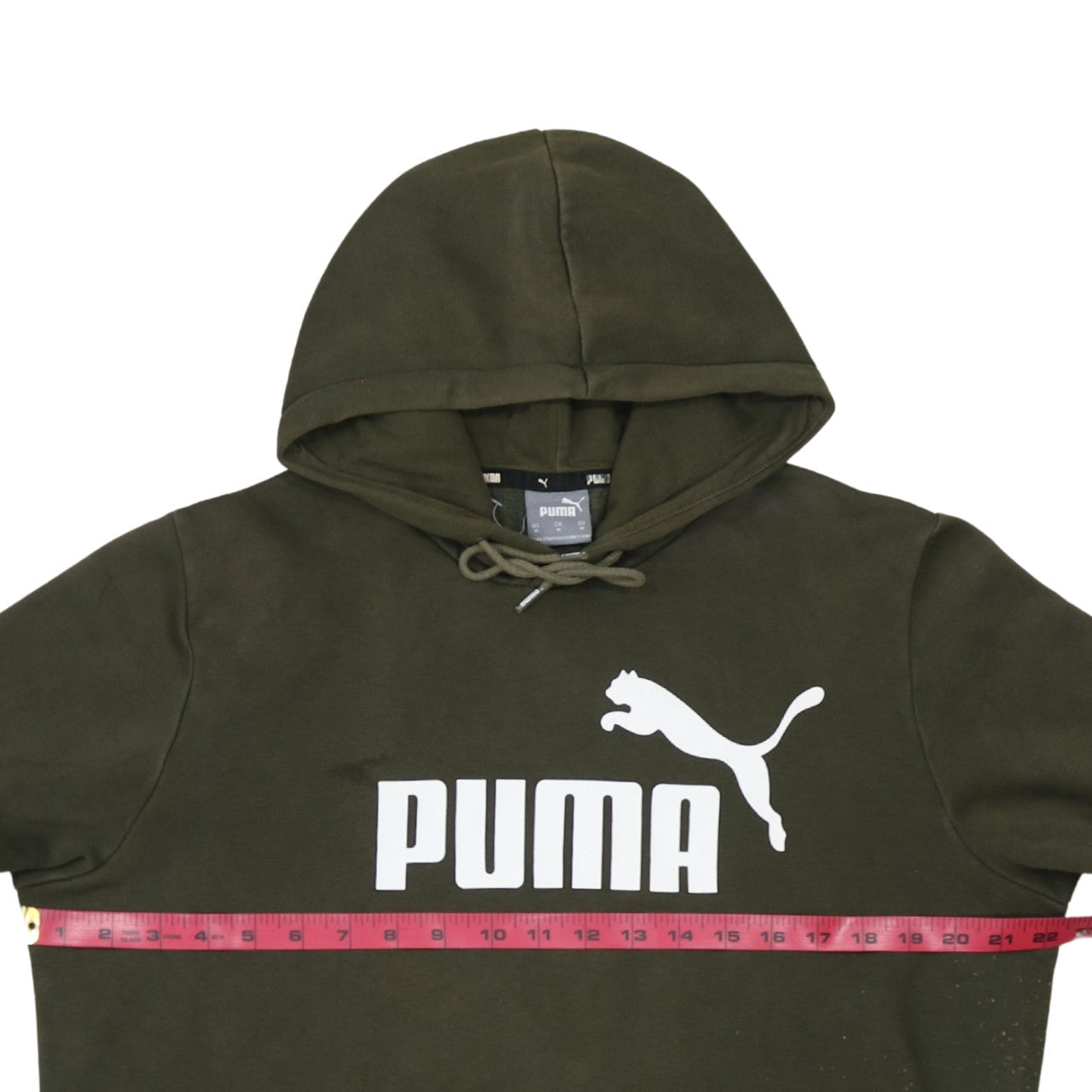 Puma Mens Green Pullover Hoodie M Regular Fit Sportswear