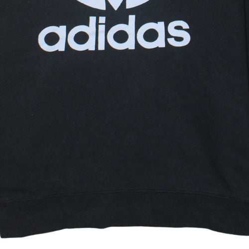 Adidas Womens Black Crew Neck Pullover Sweatshirt Size XL