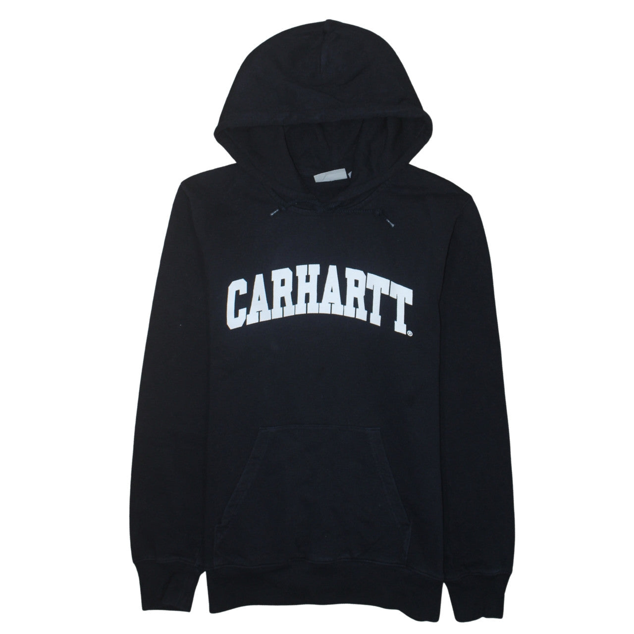 Carhartt Men's Black Small Pullover Hoodie Cotton Logo Sweatshirt