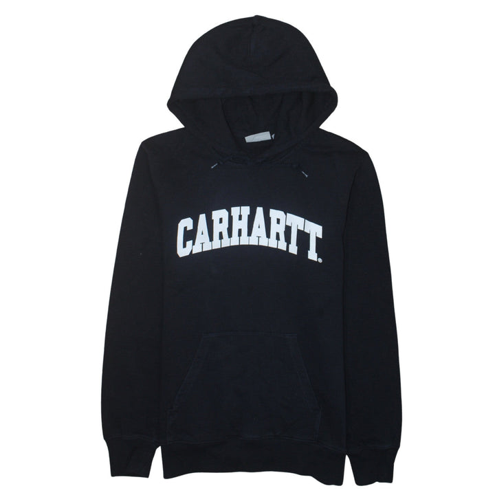 Carhartt Men's Black Small Pullover Hoodie Cotton Logo Sweatshirt