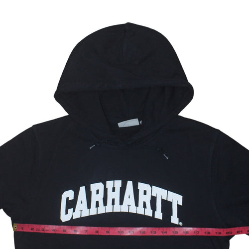 Carhartt Men's Black Small Pullover Hoodie Cotton Logo Sweatshirt