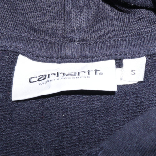 Carhartt Men's Black Small Pullover Hoodie Cotton Logo Sweatshirt