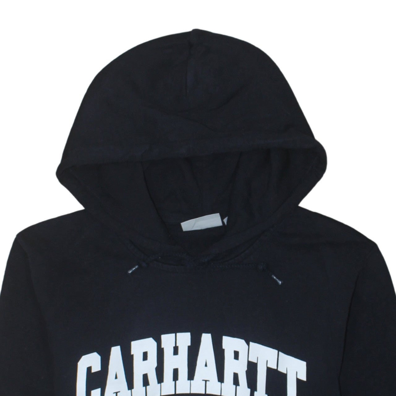 Carhartt Men's Black Small Pullover Hoodie Cotton Logo Sweatshirt