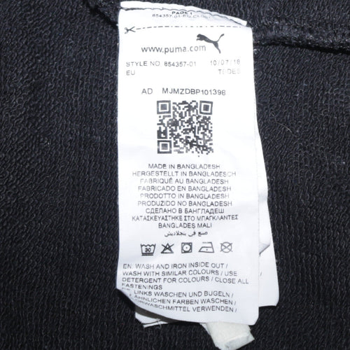 Puma Men's Black Full Zip Hoodie Size S Sports Fleece