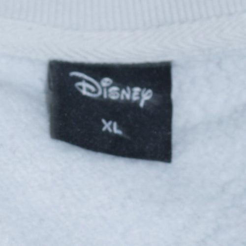 Disney Women White Multicoloured XL Pullover Sweatshirt with Mickey & Friends Print