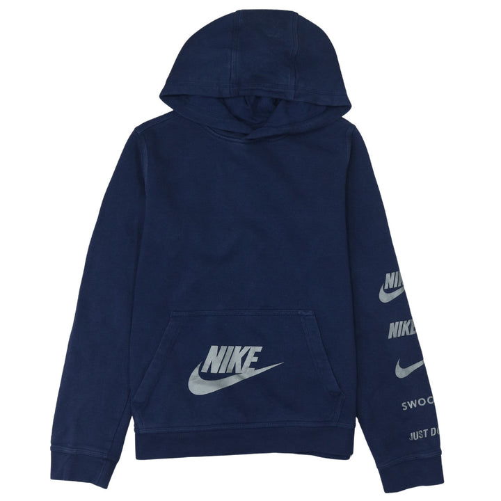 Nike Boys Blue Pullover Hoodie XL Regular Fit Fleece Sweatshirt