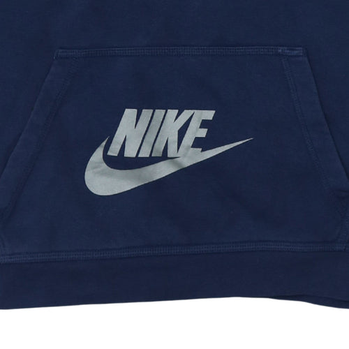 Nike Boys Blue Pullover Hoodie XL Regular Fit Fleece Sweatshirt