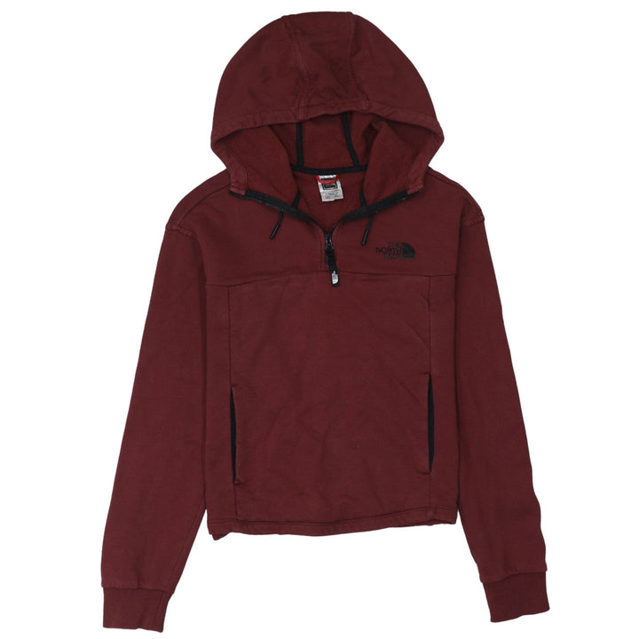 The North Face Womens Burgundy XS 1/2 Zip Hooded Sweatshirt