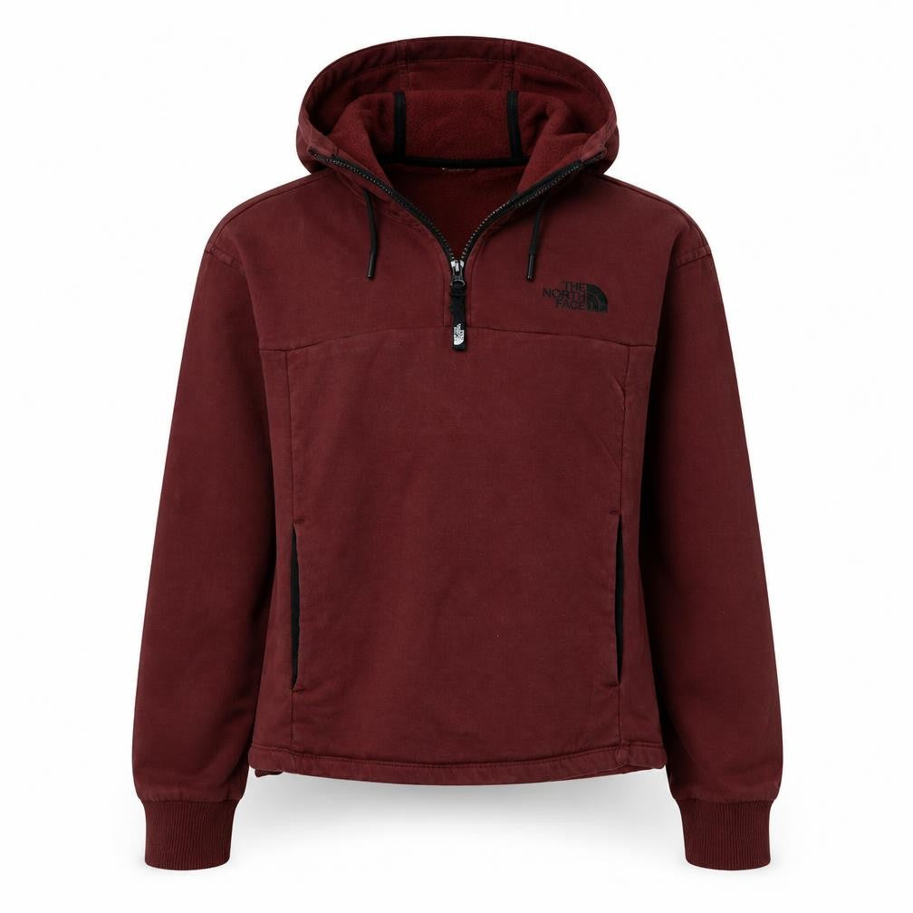 The North Face Womens Burgundy XS 1/2 Zip Hooded Sweatshirt