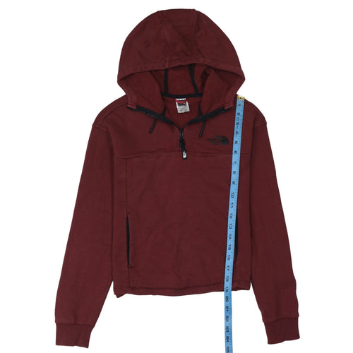 The North Face Womens Burgundy XS 1/2 Zip Hooded Sweatshirt