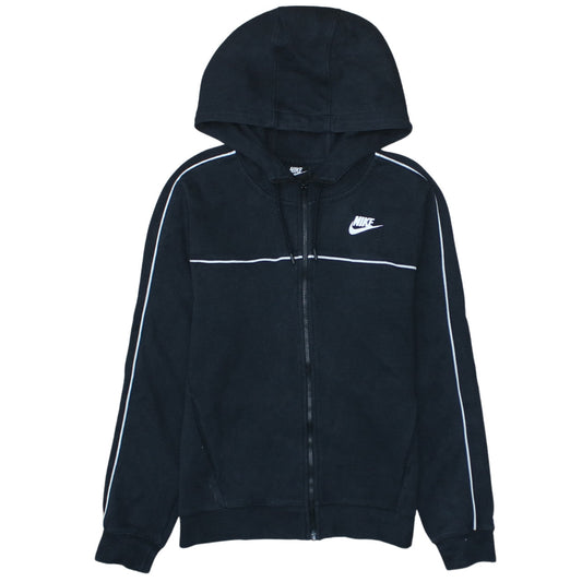 Nike Womens Black Full Zip Hoodie Size S Cotton Blend Sweatshirt
