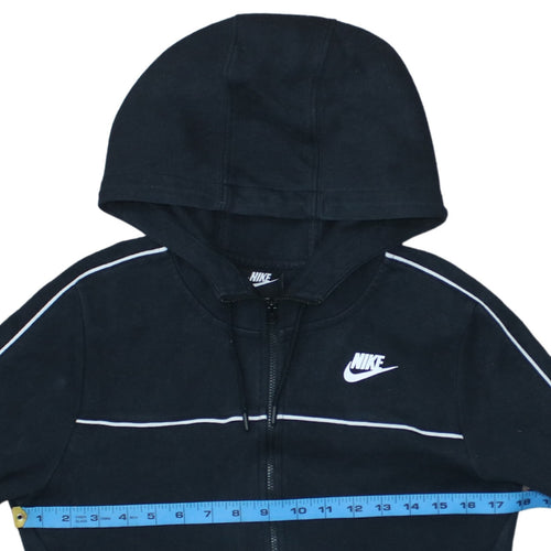 Nike Womens Black Full Zip Hoodie Size S Cotton Blend Sweatshirt
