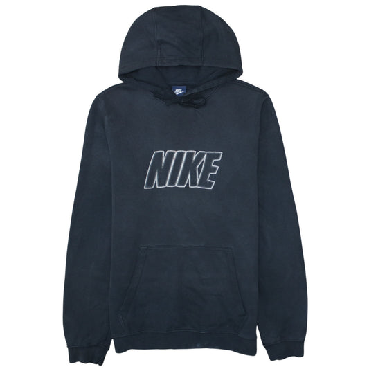 Nike Men’s Black Pullover Hoodie M Regular Fit Logo Fleece Sweatshirt