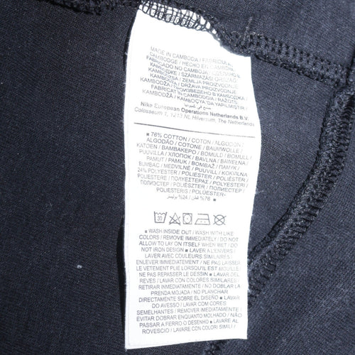 Nike Men’s Black Pullover Hoodie M Regular Fit Logo Fleece Sweatshirt