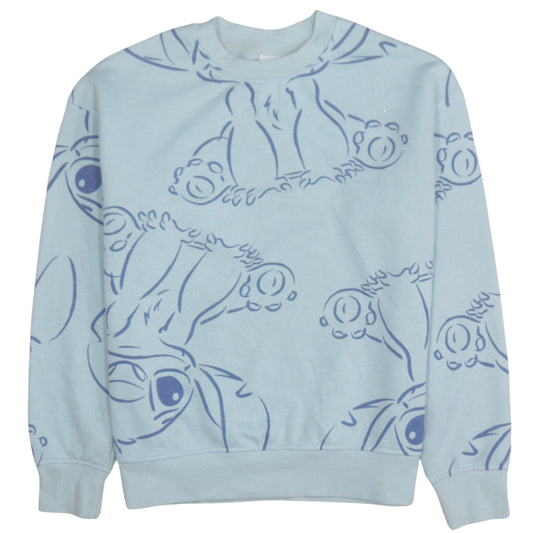 Disney Primark Women Blue Stitch Crew Neck Sweatshirt XS