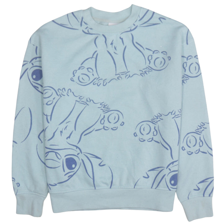 Disney Primark Women Blue Stitch Crew Neck Sweatshirt XS
