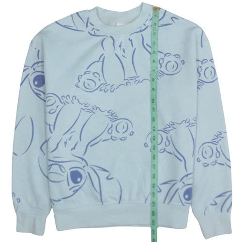 Disney Primark Women Blue Stitch Crew Neck Sweatshirt XS