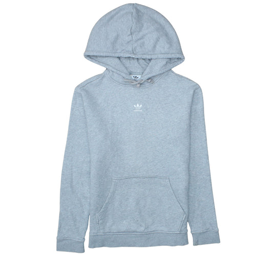 Adidas Women’s Grey Pullover Hoodie Size 10 Hooded Sweatshirt Casual