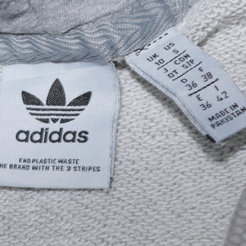 Adidas Women’s Grey Pullover Hoodie Size 10 Hooded Sweatshirt Casual
