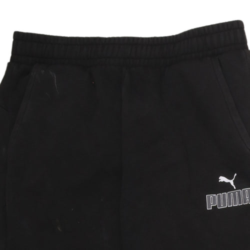 Puma Men's Black Jogger Sweatpants M Regular Fleece Activewear