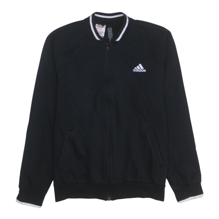 Adidas Boys Black Full Zip Logo Sweatshirt Size 13-14 Years