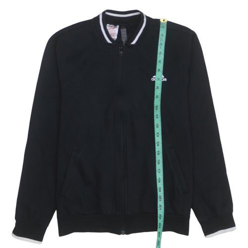 Adidas Boys Black Full Zip Logo Sweatshirt Size 13-14 Years