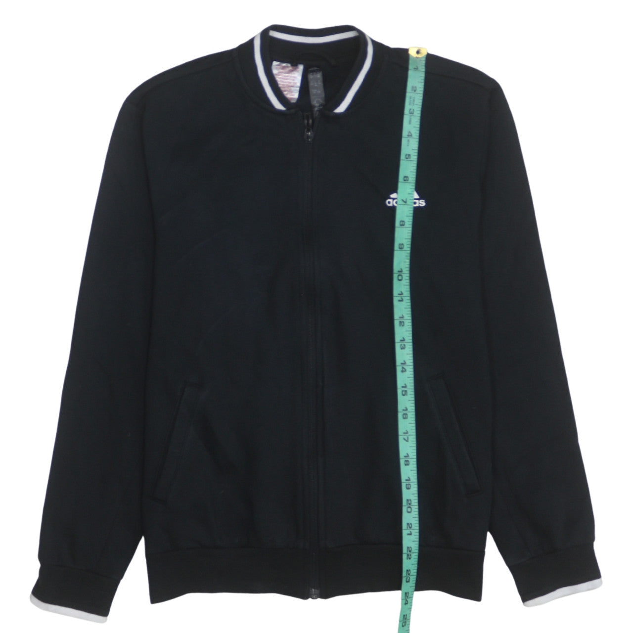 Adidas Boys Black Full Zip Logo Sweatshirt Size 13-14 Years