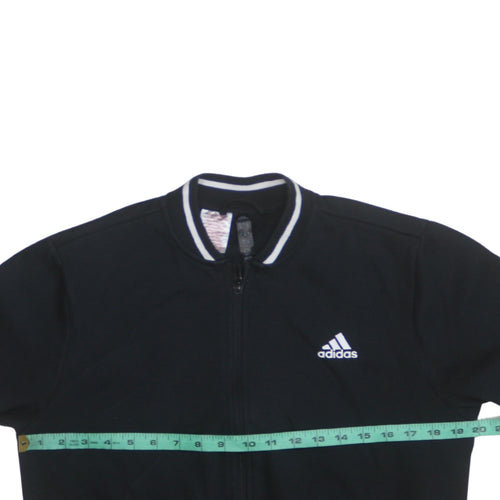 Adidas Boys Black Full Zip Logo Sweatshirt Size 13-14 Years