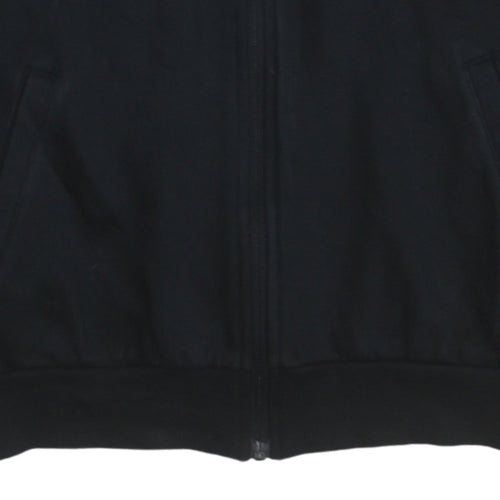 Adidas Boys Black Full Zip Logo Sweatshirt Size 13-14 Years