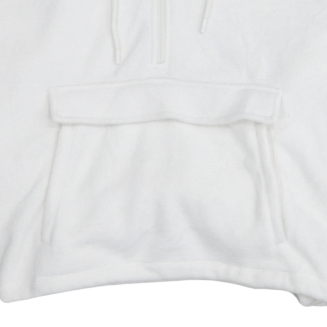 Champion Women's White Medium 1/2 Zip Hooded Fleece Sweatshirt