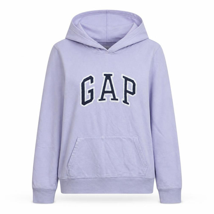 Gap Women Lilac Hoodie Large Cotton Blend Pullover Classic Fit