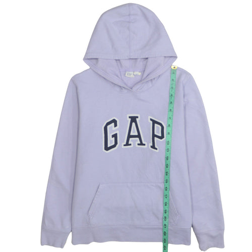 GAP Women Lilac Hoodie Large Cotton Blend Pullover Classic Fit
