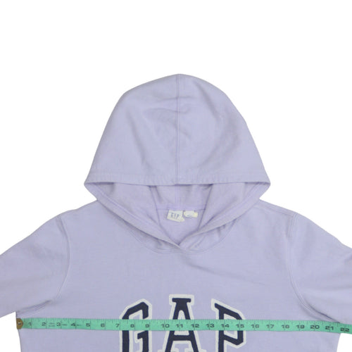 GAP Women Lilac Hoodie Large Cotton Blend Pullover Classic Fit