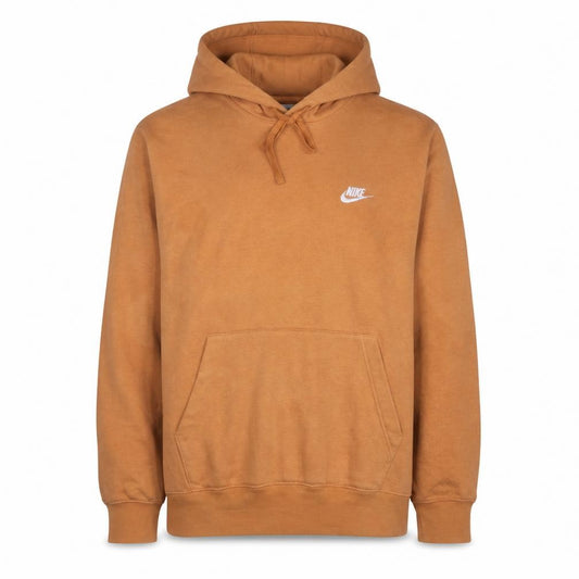 Front view of Nike Women’s Brown Pullover Hoodie, size M, Cotton Blend Casual