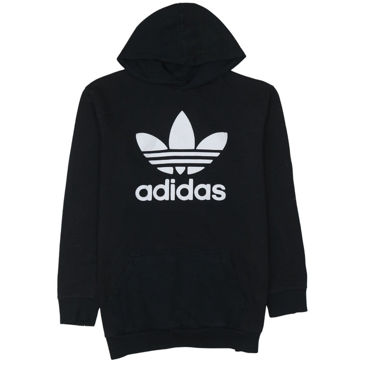 Adidas Men's Black XL Pullover Hoodie with Trefoil Logo