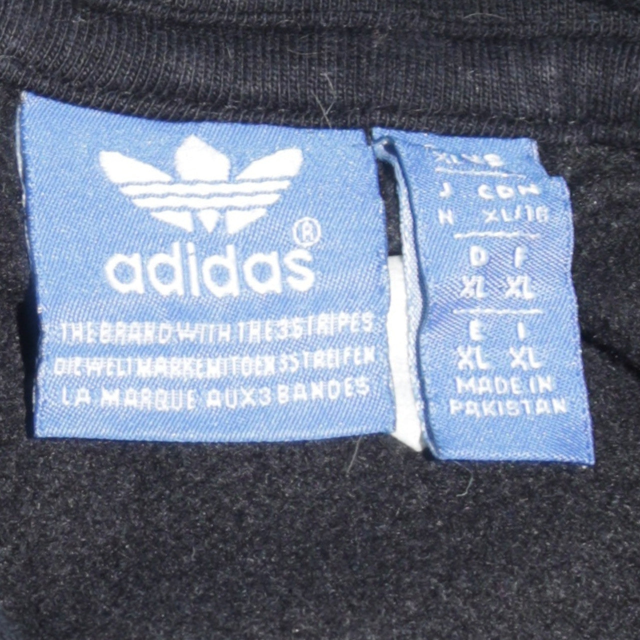 Adidas Men's Black XL Pullover Hoodie with Trefoil Logo