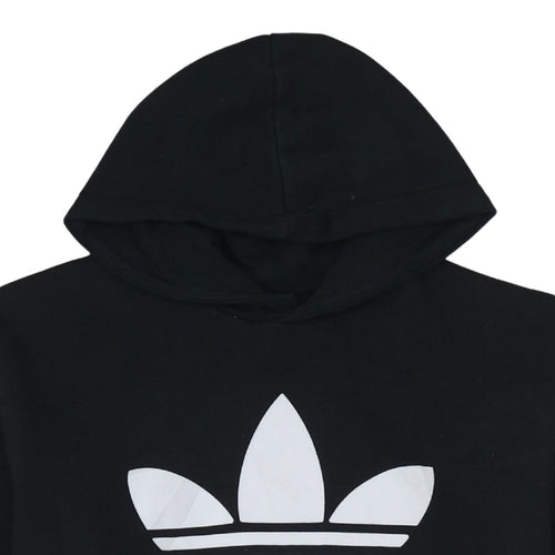 Adidas Men's Black XL Pullover Hoodie with Trefoil Logo