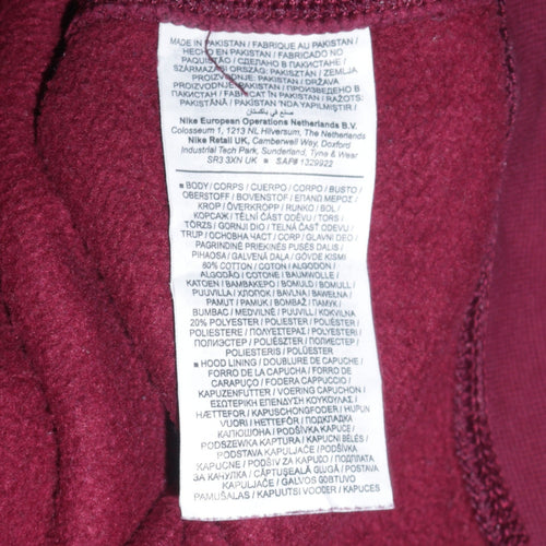 Nike Men's Red Pullover Hoodie Small Fleece Sportswear