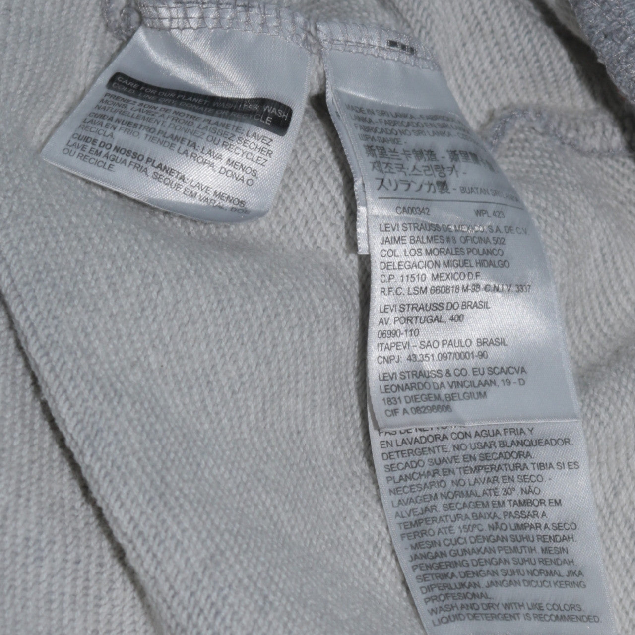 Levi's Men's Grey Pullover Hoodie Small Logo Fleece Sweatshirt